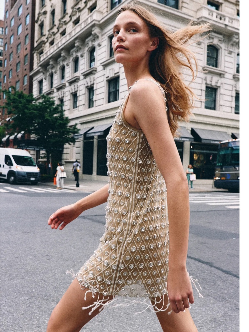 ZARA JEWEL BEADED SHORT DRESS